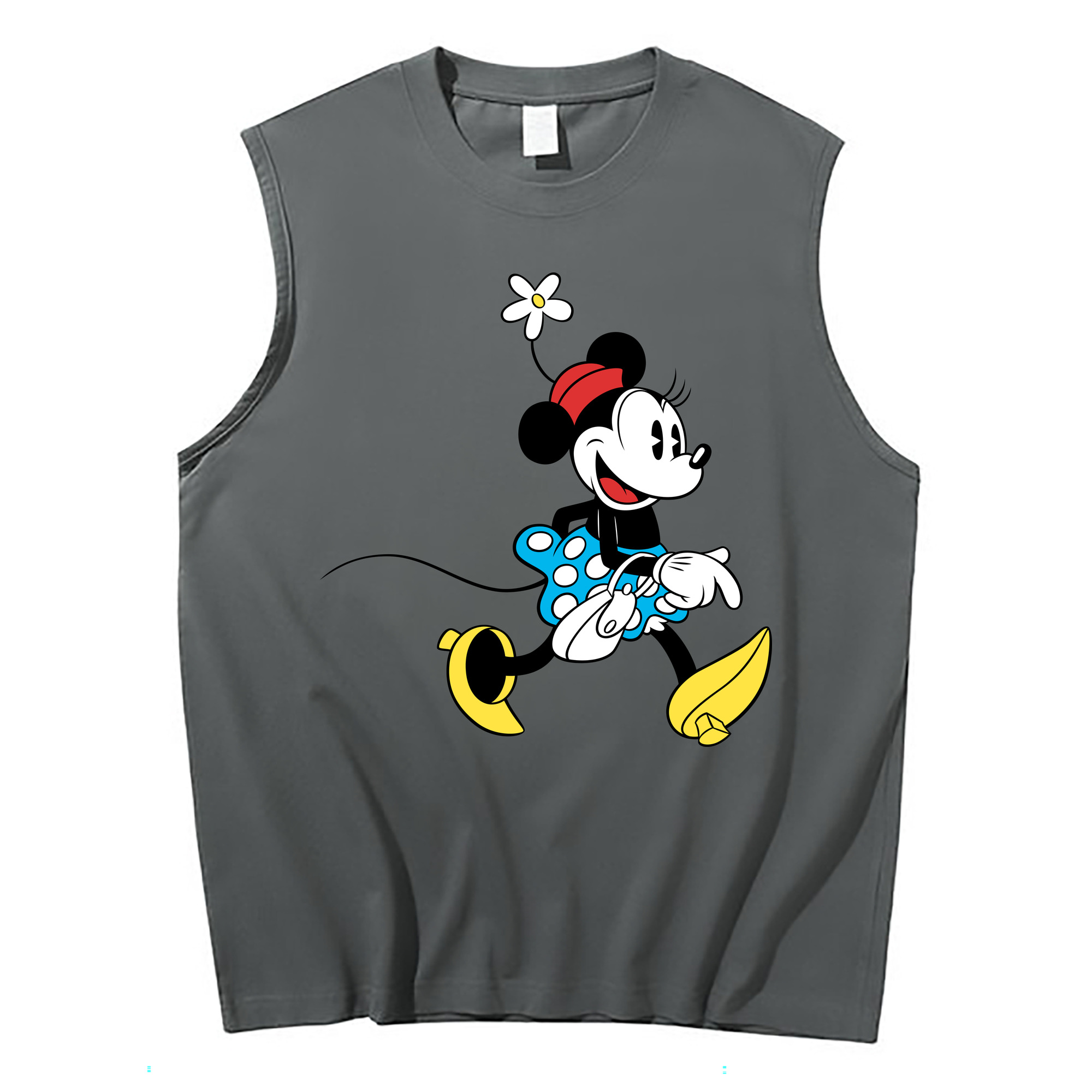 ミッキーマウス Mickey Mouse コットン100％タンクトップ（フロントプリント）
